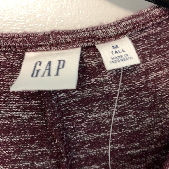 GAP Medium tall tie waist wrap dress purple maroon color - Picture 3 of 7